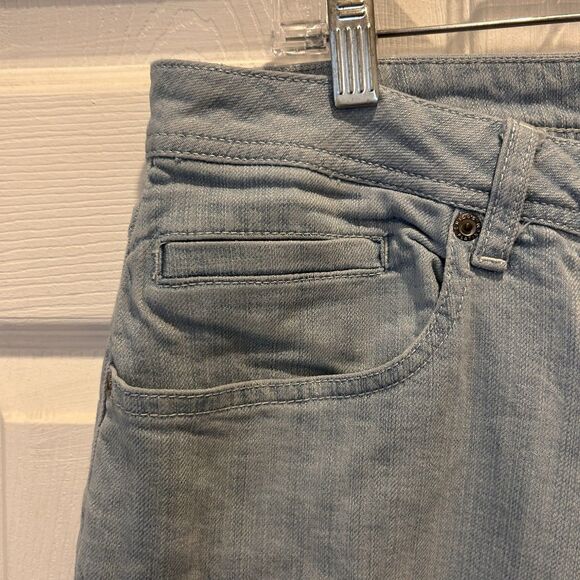 Chico’s Platinum Straight Leg Jeans 3 Size 16 Blue Light Wash Womens Stretch - Picture 2 of 7